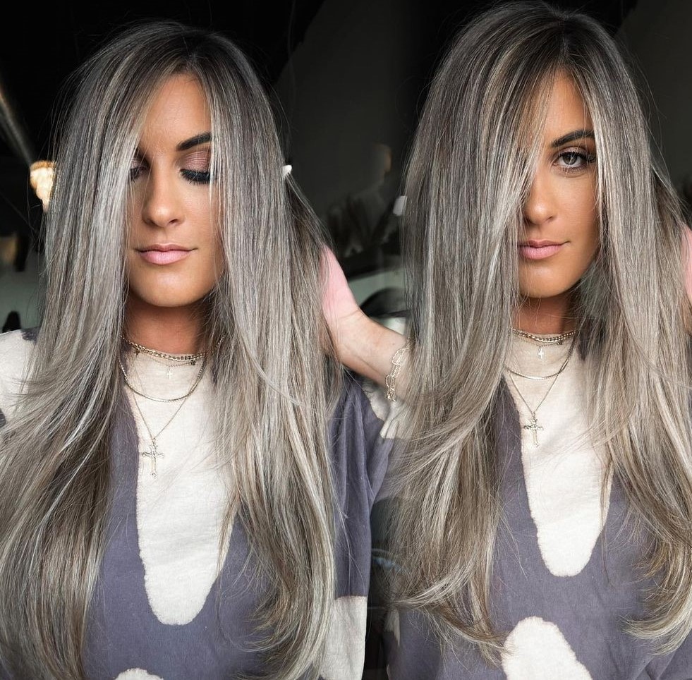 Long Layered Straight Dirty Blonde Hairstyle