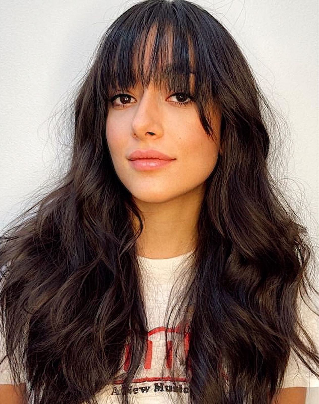 Brunette Long Hair and Korean Bangs