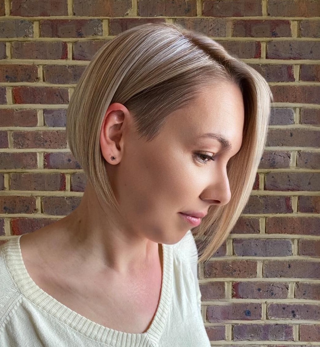 Straight Asymmetrical Undercut Bob