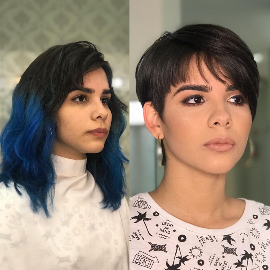 Thick Hair Short Cut Makeover