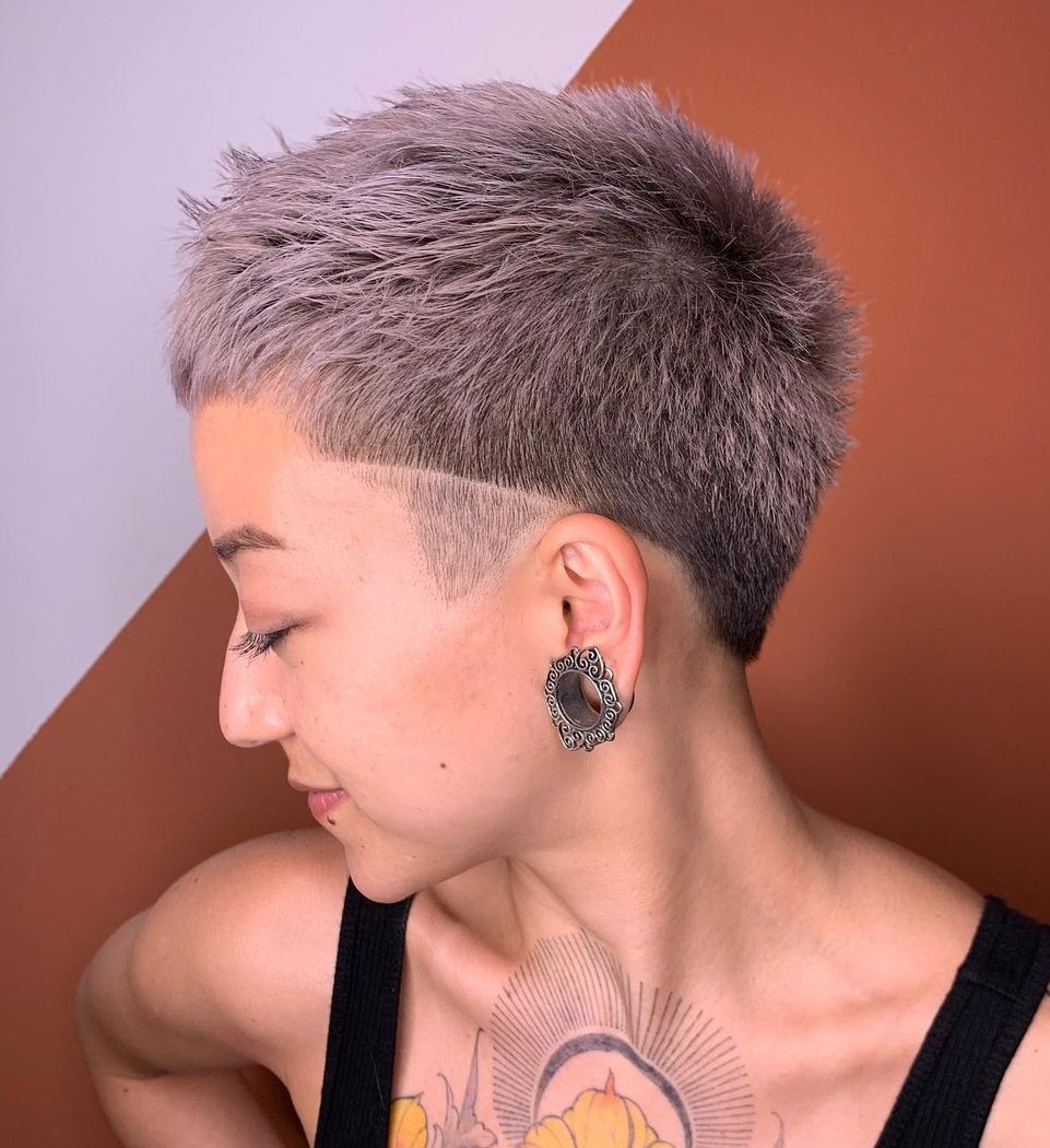 Women’s Ash Buzz Cut with Undercut