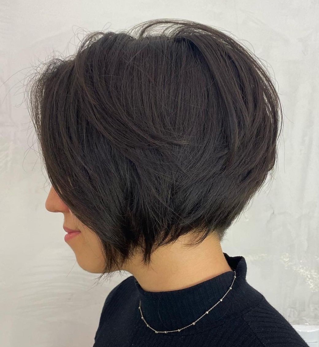 Dynamic Black Pixie-Bob for Thick Hair