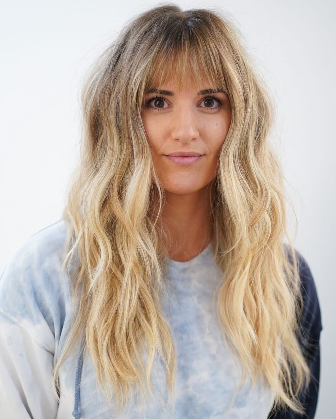 Long Wavy Shag with Choppy Bangs