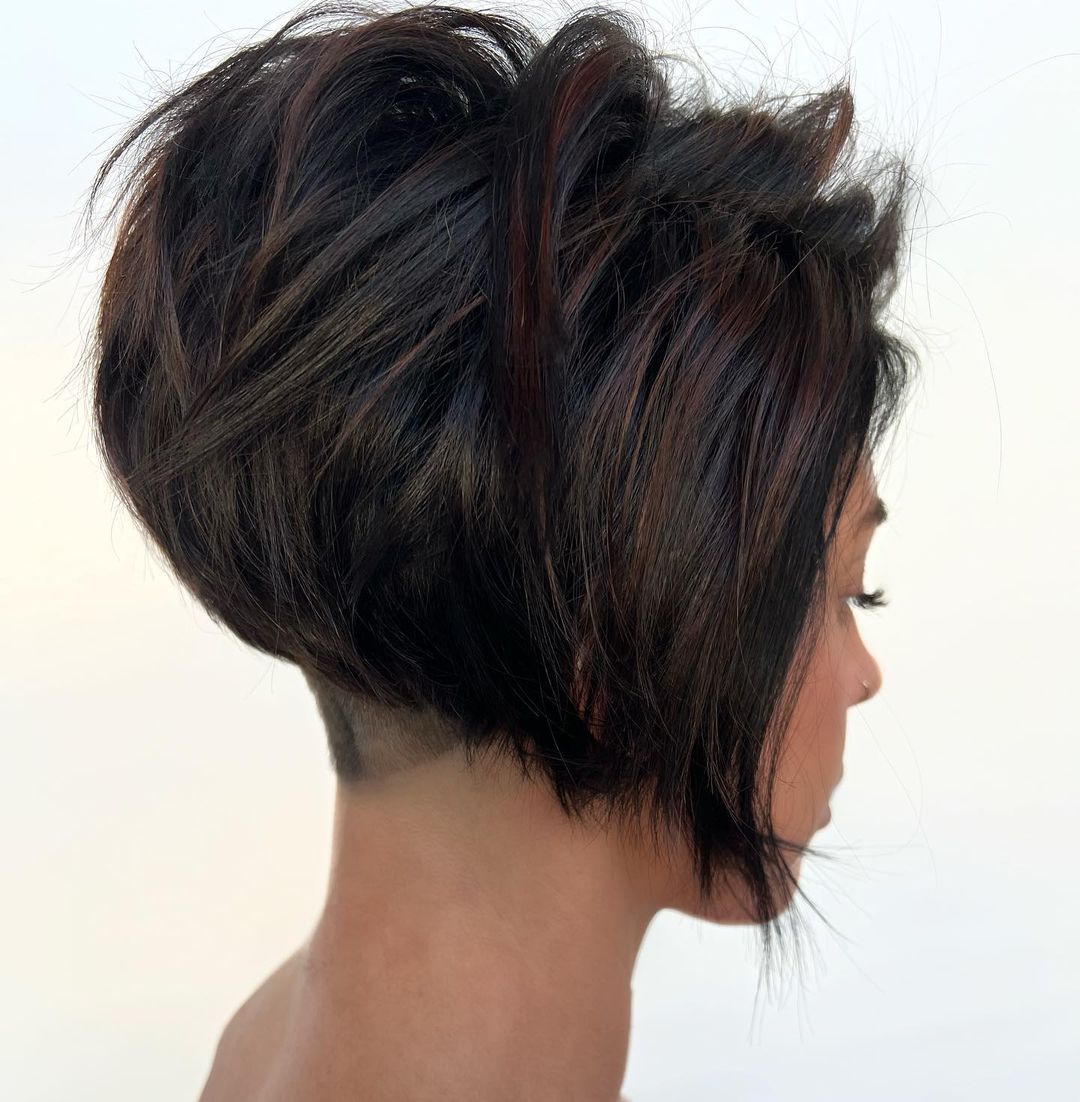 Stacked Bob with Nape Undercut