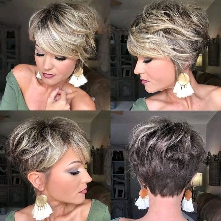 Long Layered Tousled Bangs for Short Hair