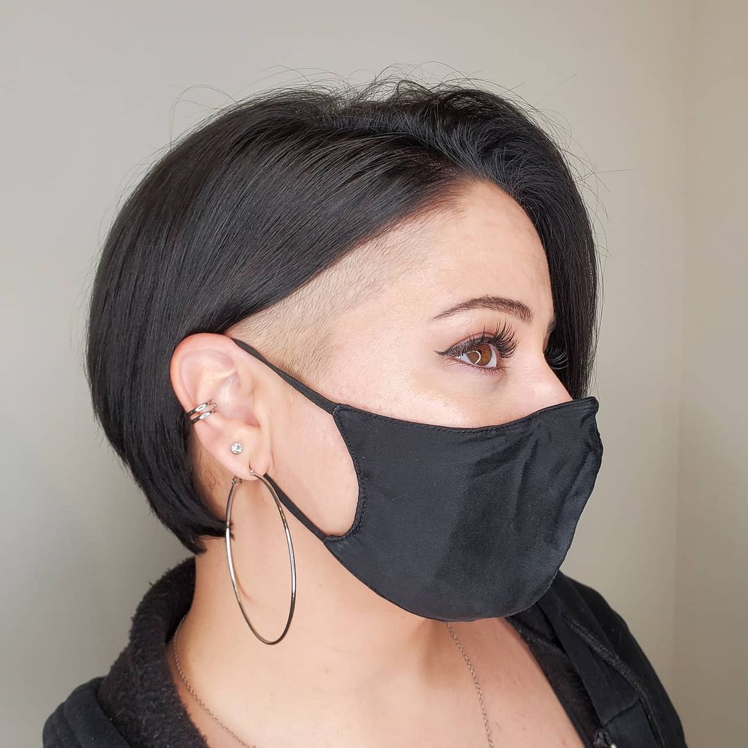 Short Sleek Undershaved Bob