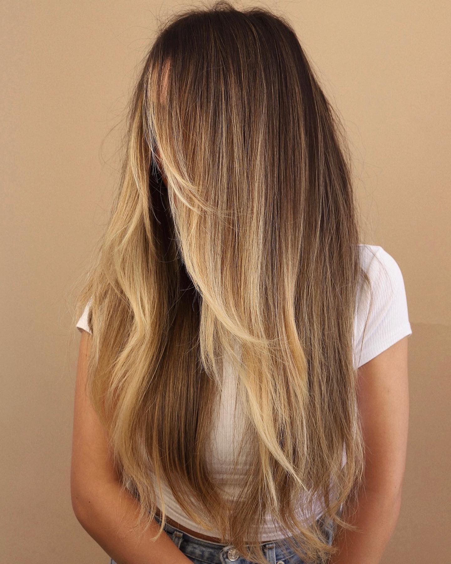 Extra-Long Feathered Bronde Hair